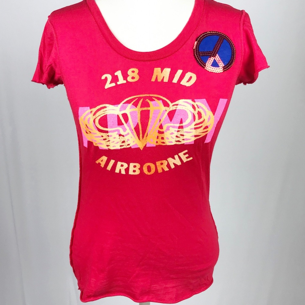 FRESH KARMA Los Angeles Army Peace Tee Shirt M
